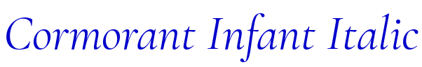 Cormorant Infant Italic 字体